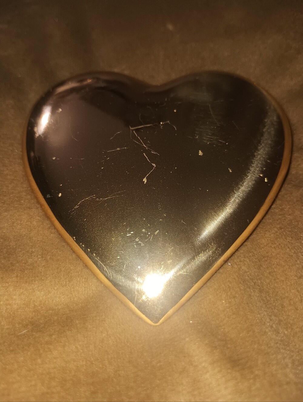 David Chesney Studios Mixed Metal Heart Paperweight, Vintage 1980s Collectible